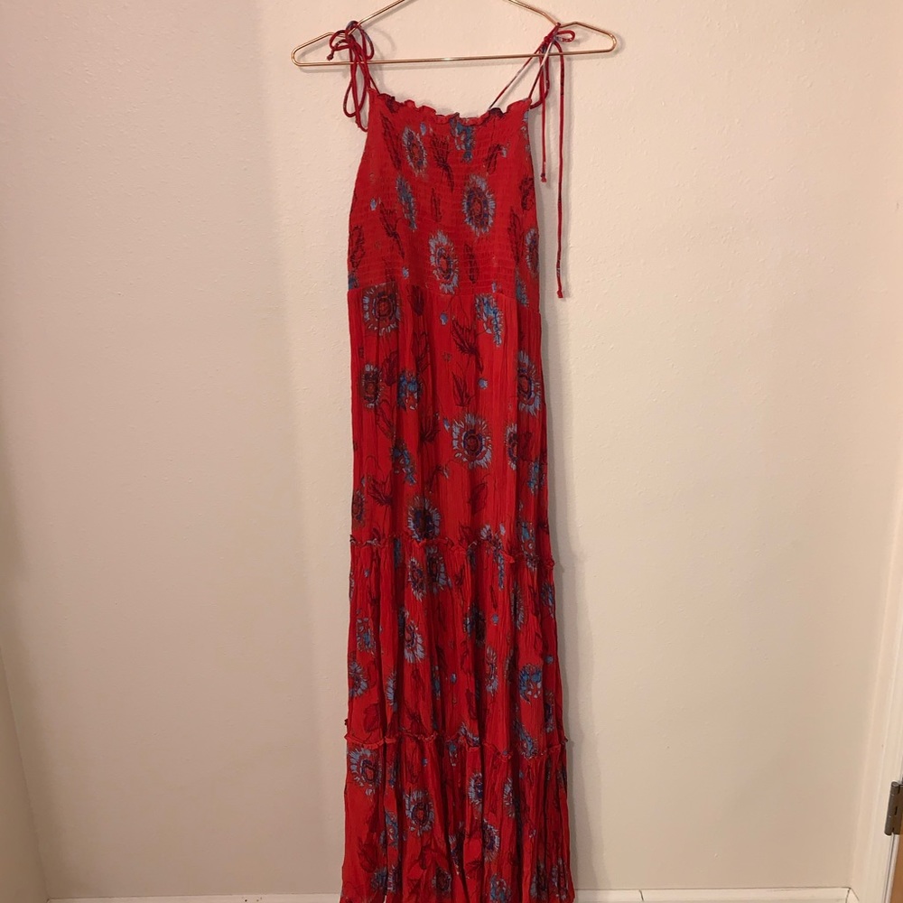 Free people Red floral dress